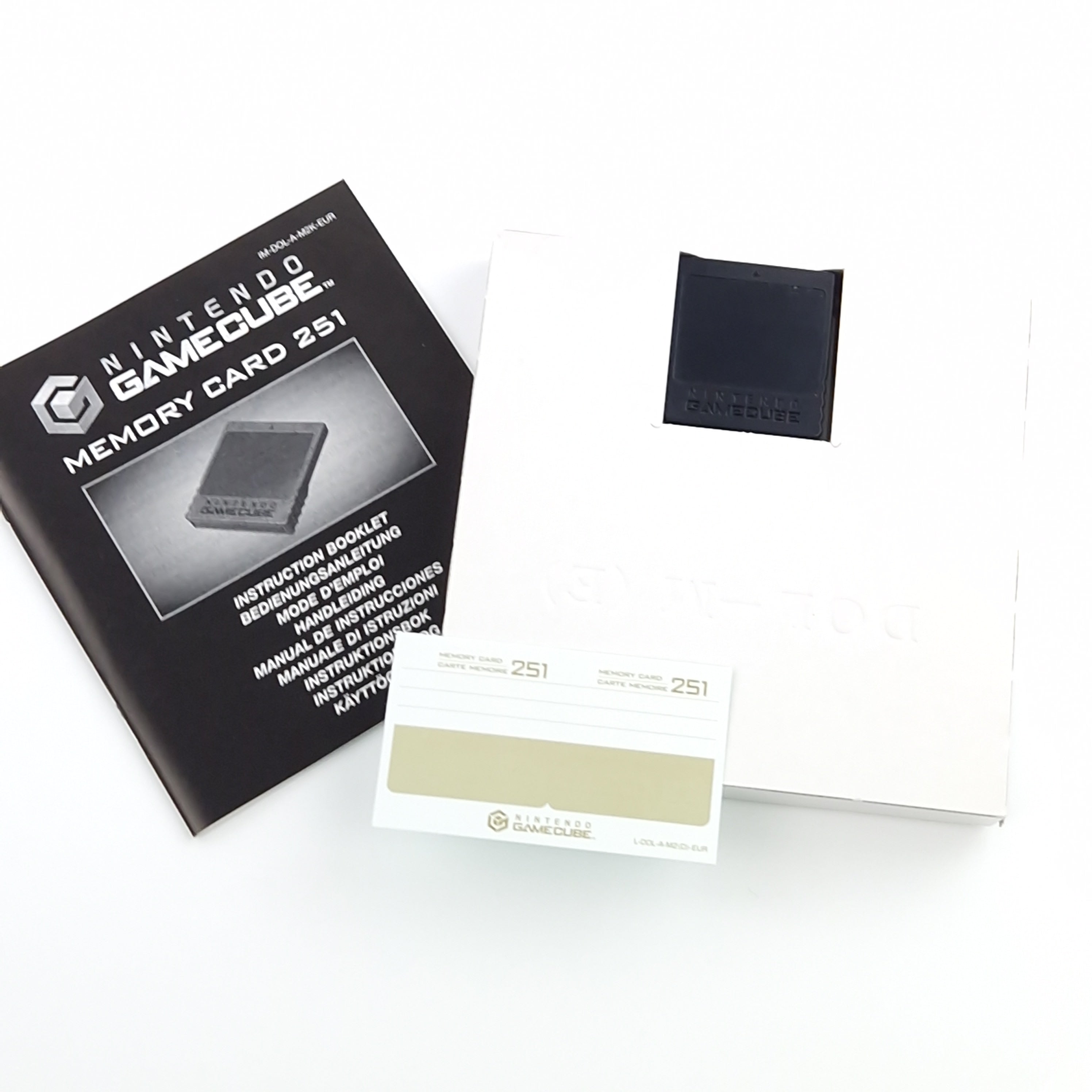 Nintendo Gamecube Zubehör : Original Speicherkarte Memory Card Schwarz OVP 02