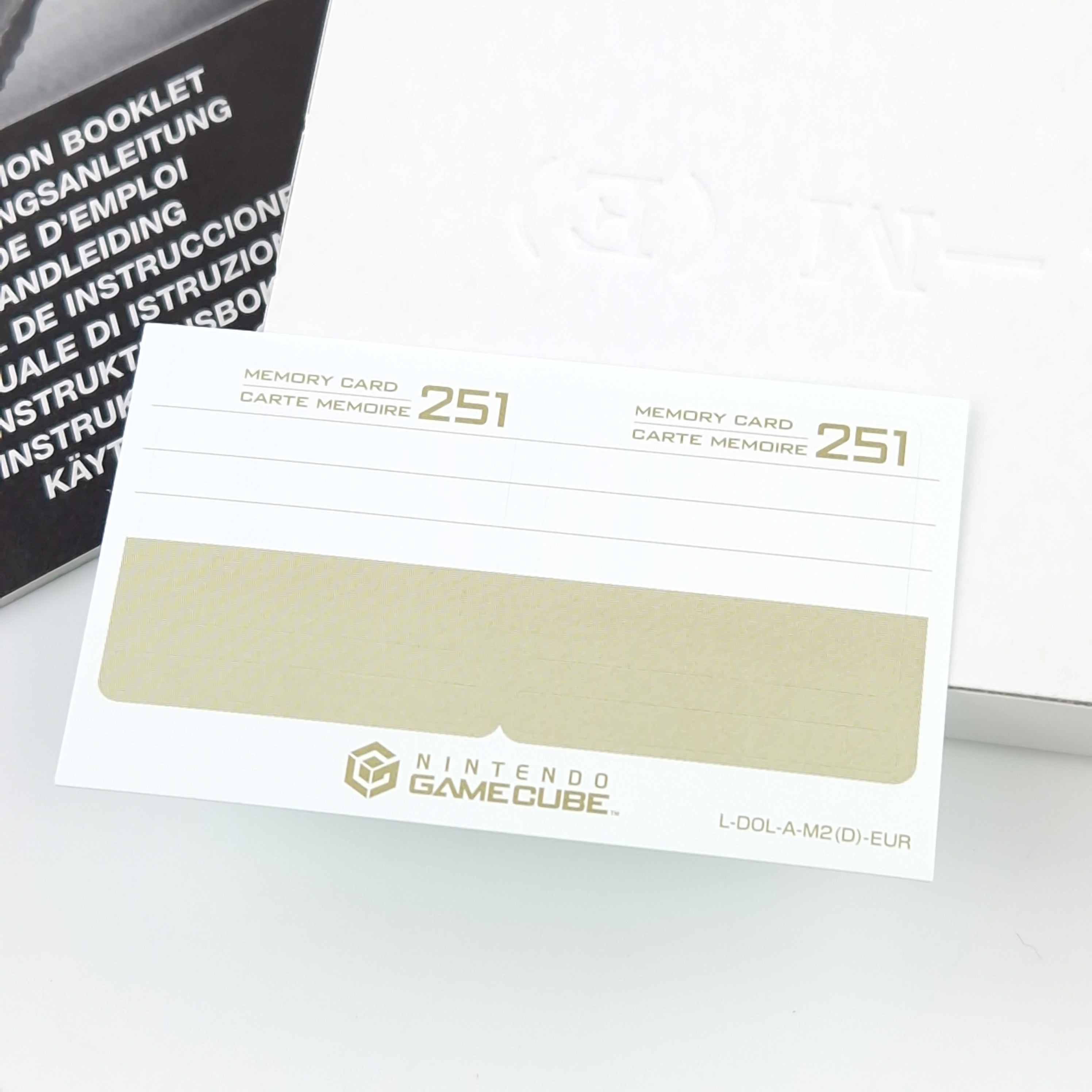 Nintendo Gamecube Zubehör : Original Speicherkarte Memory Card Schwarz OVP 02