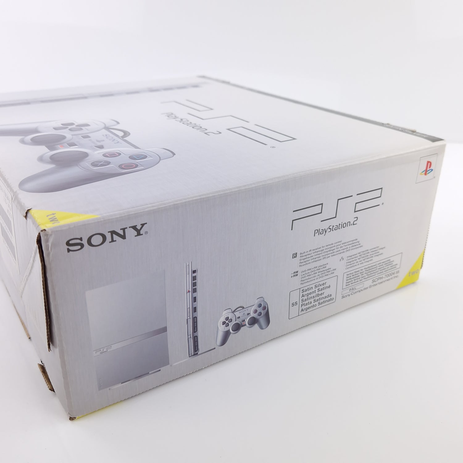 Playstation 2 Konsole : SONY Ps2 Slim Console Satin Silver - Silber OVP PAL