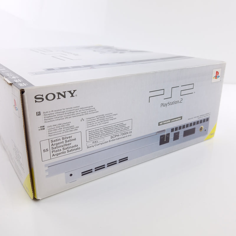 Playstation 2 Konsole : SONY Ps2 Slim Console Satin Silver - Silber OVP PAL
