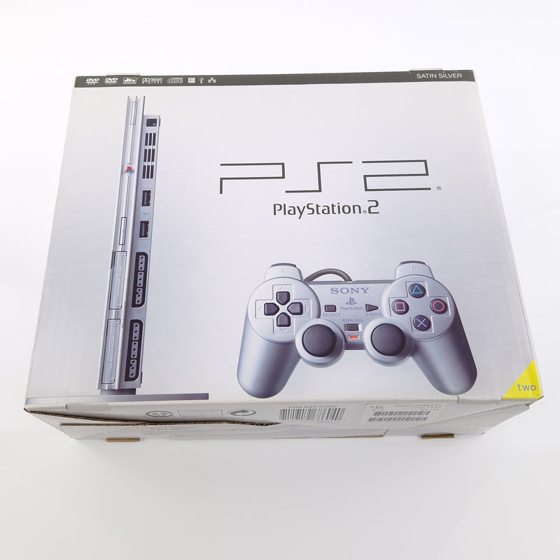 Playstation 2 Konsole : SONY Ps2 Slim Console Satin Silver - Silber OVP PAL