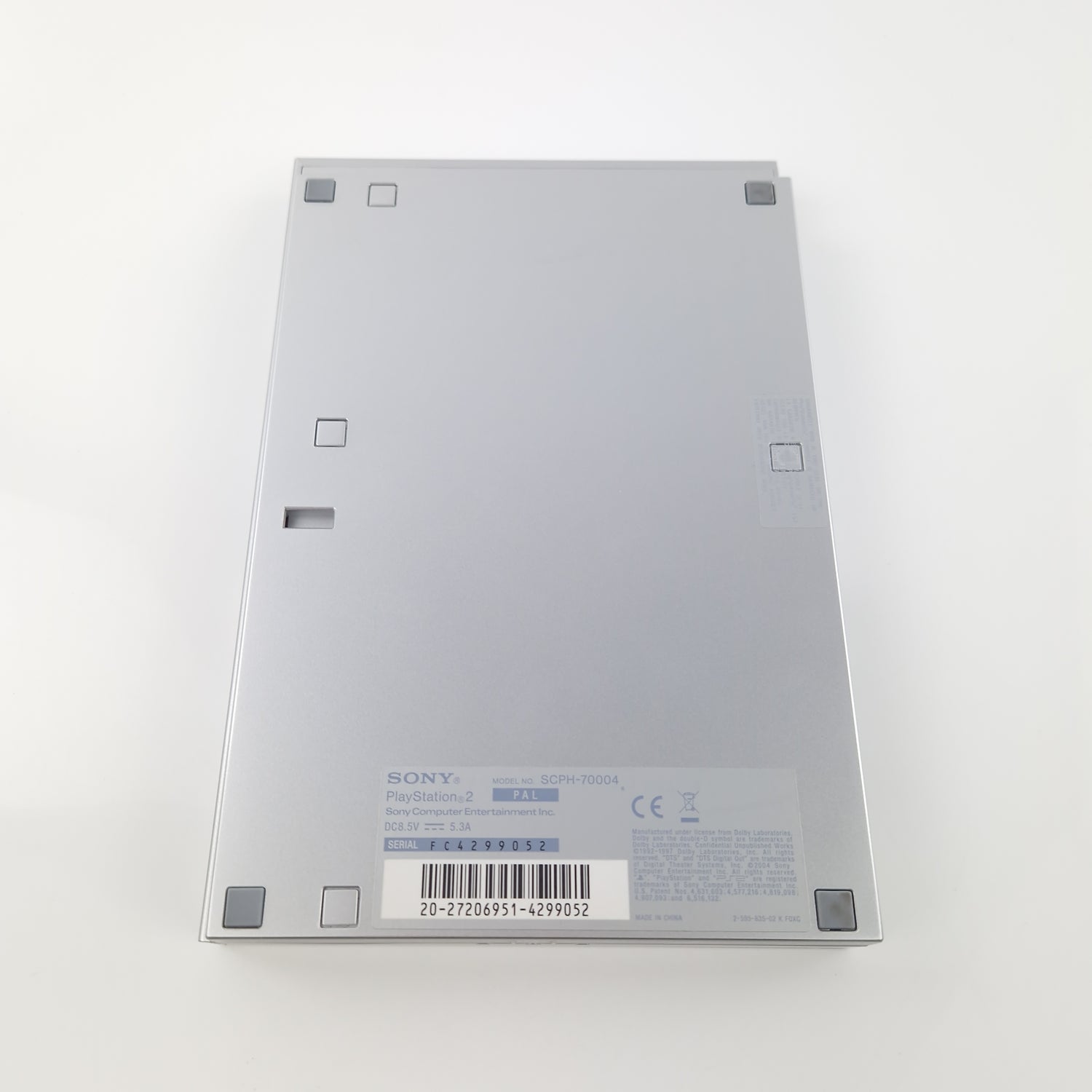 Playstation 2 Konsole : SONY Ps2 Slim Console Satin Silver - Silber OVP PAL