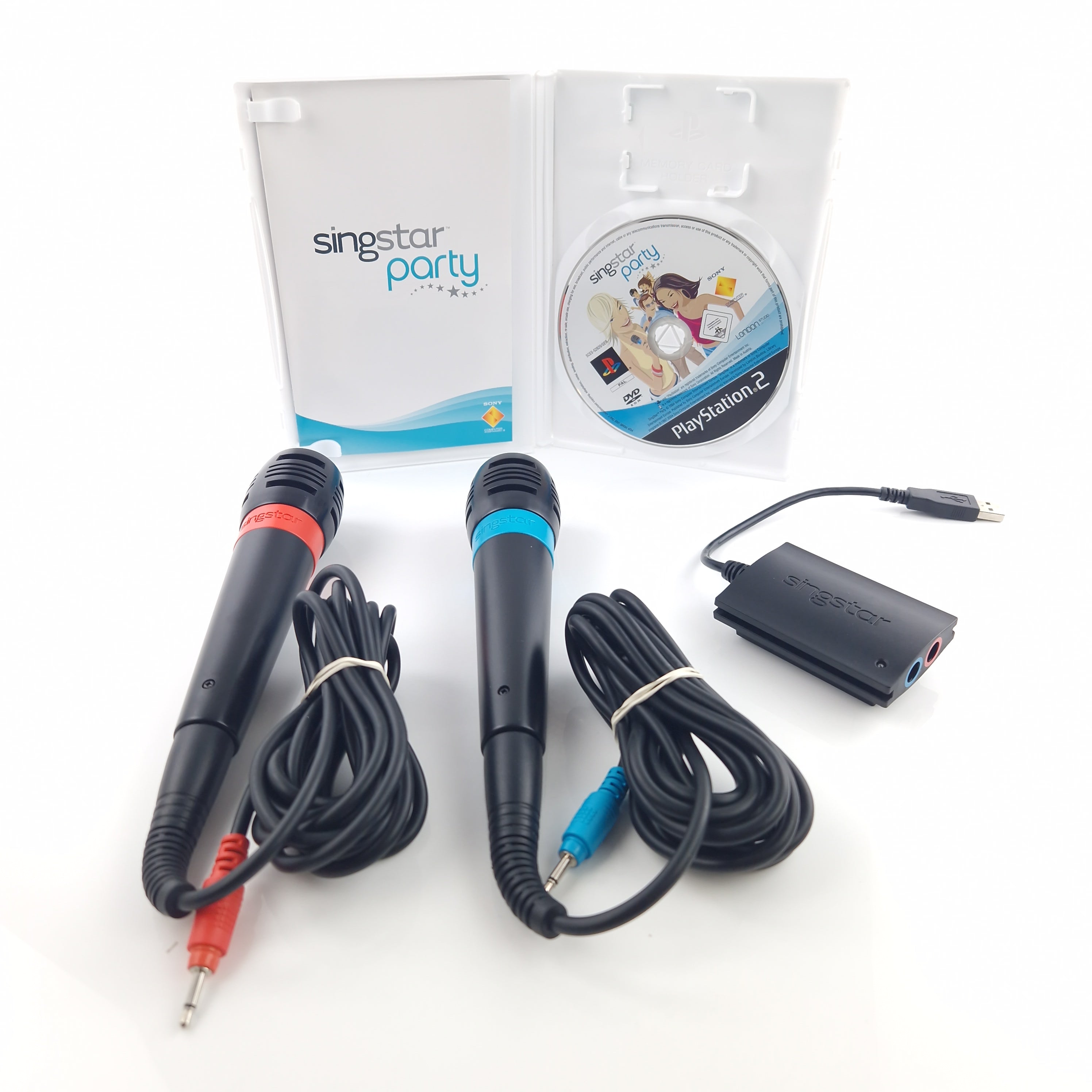 Sony Playstation 2 Spiel : Singstar Party + 2 Originale Mikrofone - OVP PAL PS2