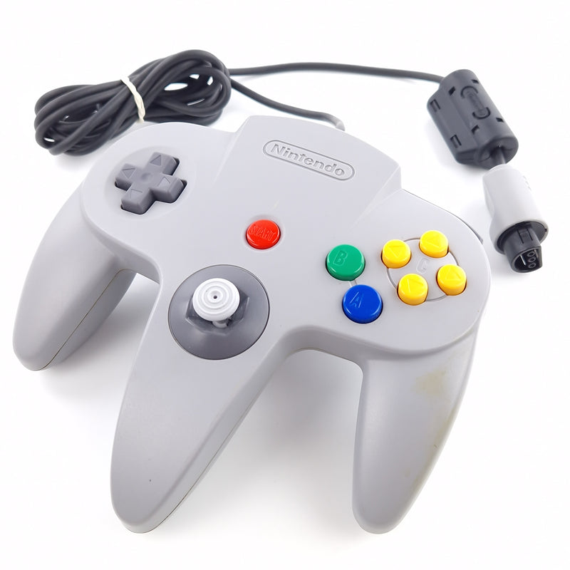 Nintendo 64 Zubehör : Original N64 Controller GRAU - PAL Gamepad Grey 02