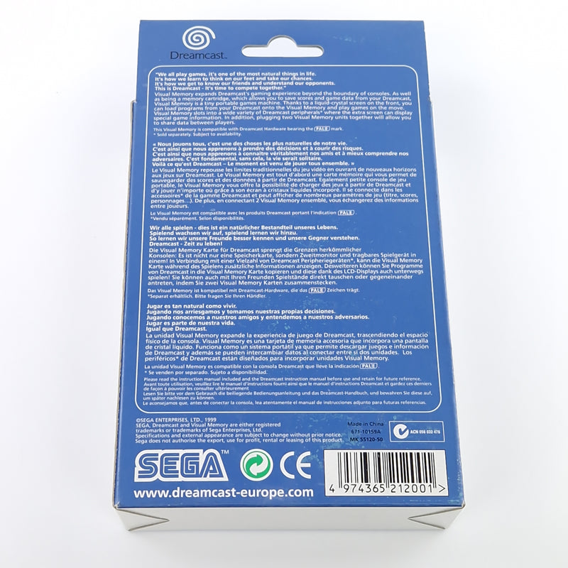 Sega Dreamcast Zubehör : Visual Memory Speicherkarte - DC Memory Card OVP PAL