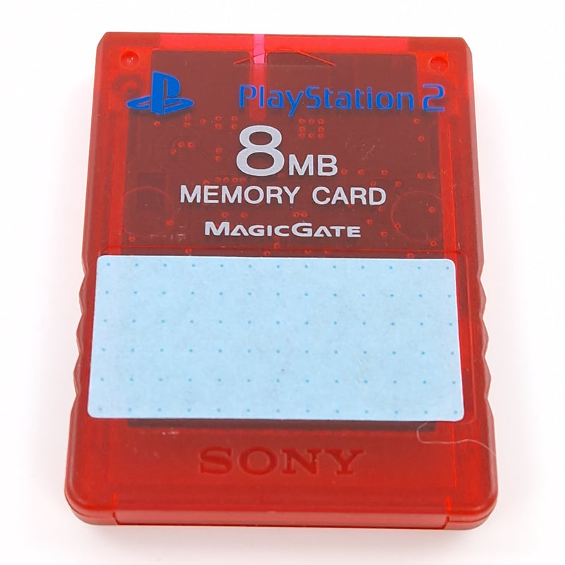 Playstation 2 Zubehör : Original 8MB Memory Card Rot Transp - PS2 Speicherkarte