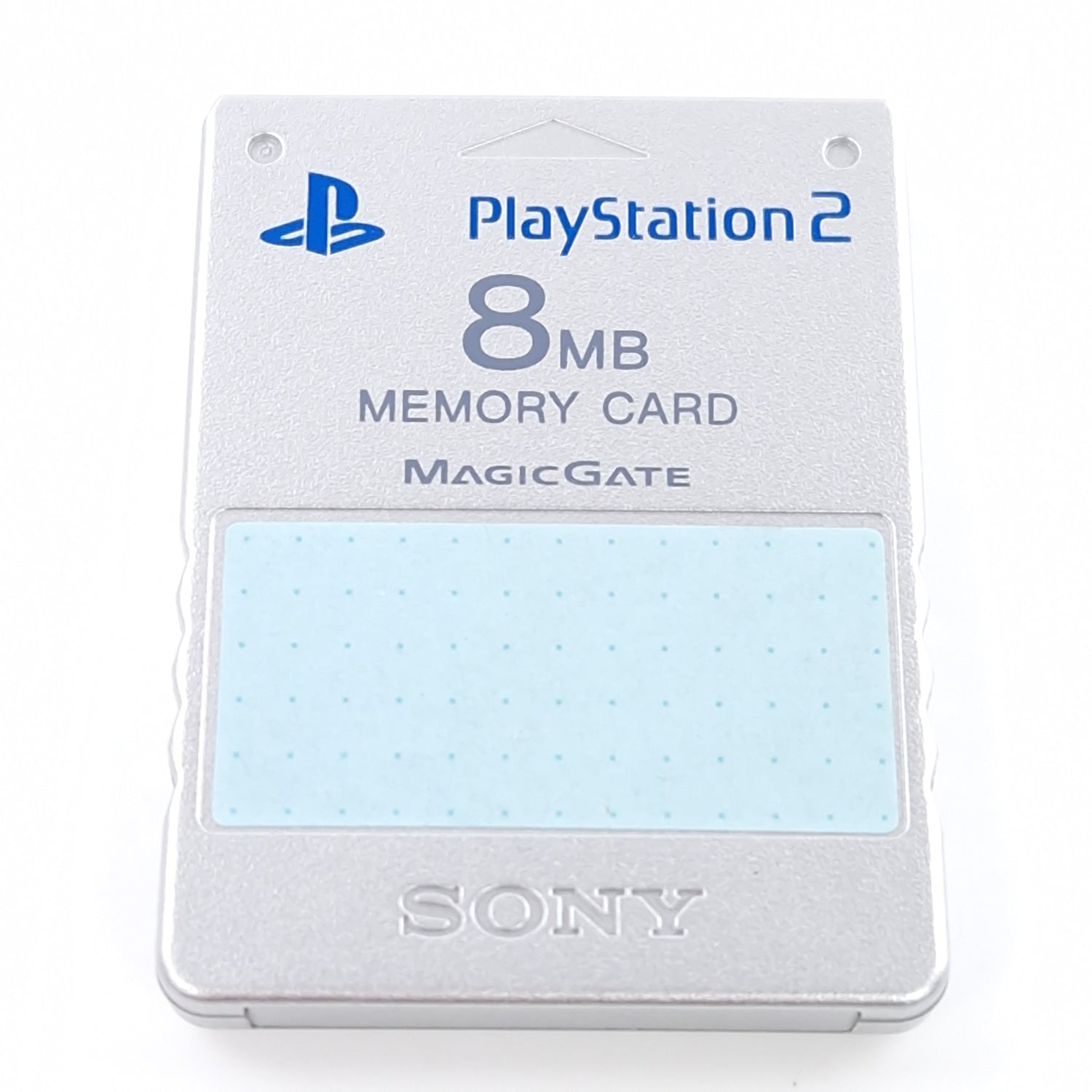 Playstation 2 Zubehör : Original 8MB Memory Card Silver - PS2 Speicherkarte