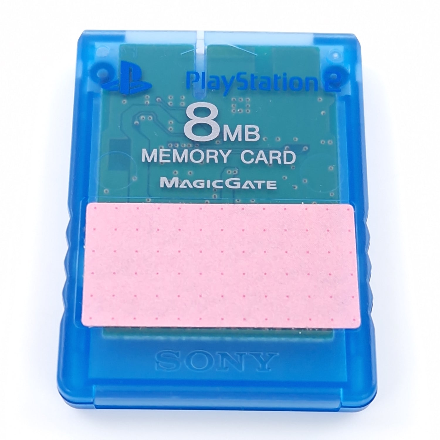 Playstation 2 Zubehör : Original 8MB Memory Card Transp Blau - PS2 Speicherkarte