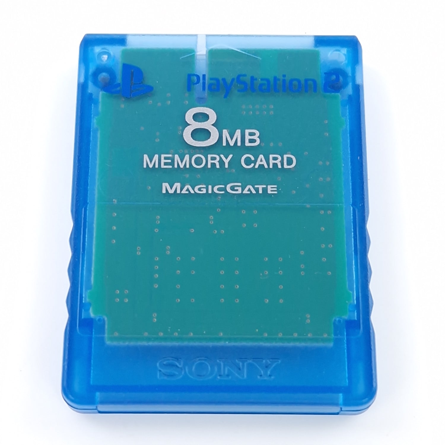 Playstation 2 Zubehör : Original 8MB Memory Card Blau Transp - PS2 Speicherkarte