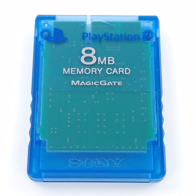 Playstation 2 Zubehör : Original 8MB Memory Card Blau Transp - PS2 Speicherkarte