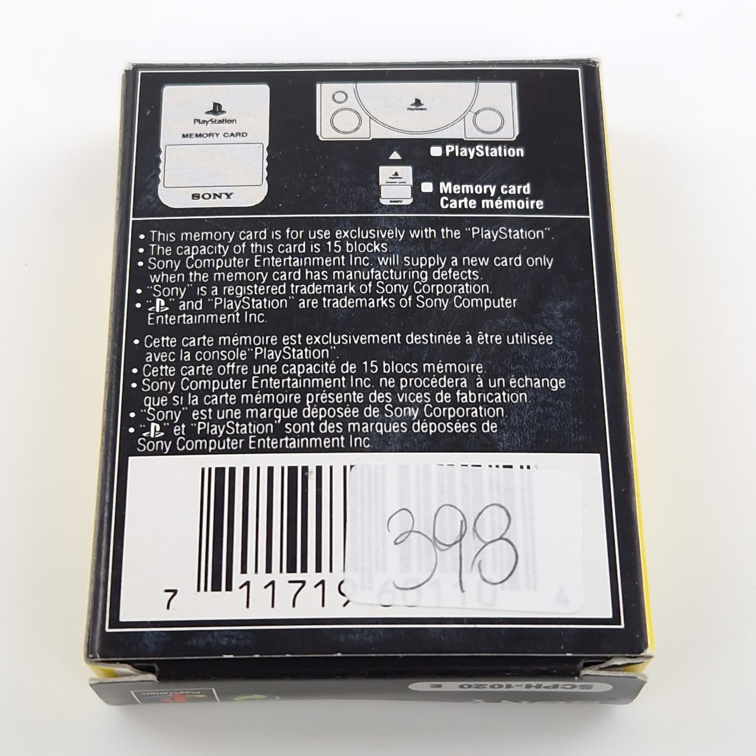 Playstation 1 Zubehör : Original Memory Card SCPH-1020 - PS1 Speicherkarte OVP