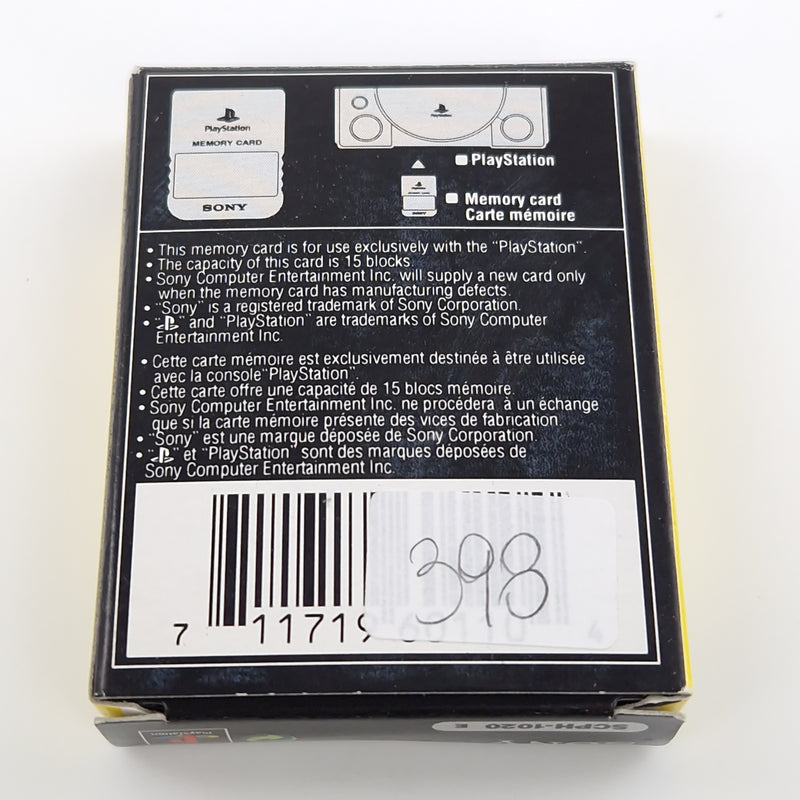 Playstation 1 Zubehör : Original Memory Card SCPH-1020 - PS1 Speicherkarte OVP