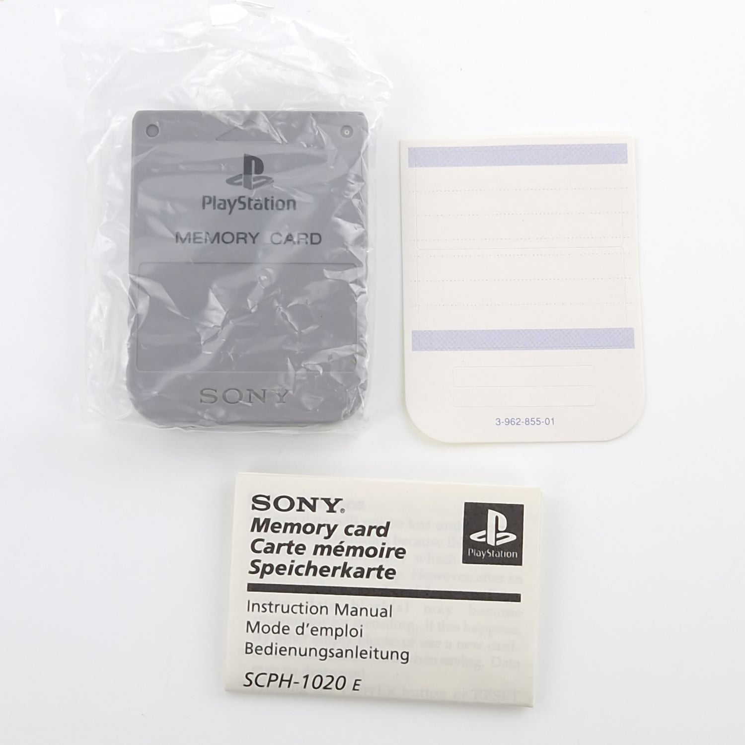 Playstation 1 Zubehör : Original Memory Card SCPH-1020 - PS1 Speicherkarte OVP