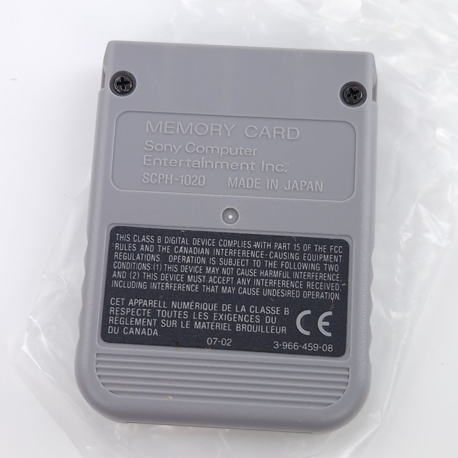 Playstation 1 Zubehör : Original Memory Card SCPH-1020 - PS1 Speicherkarte OVP