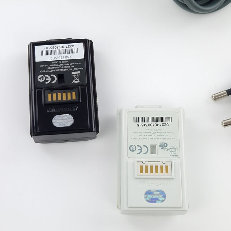 Xbox 360 Zubehör : Quick Charge Kit - Ladestation + 2 originale Akkus & Kabel