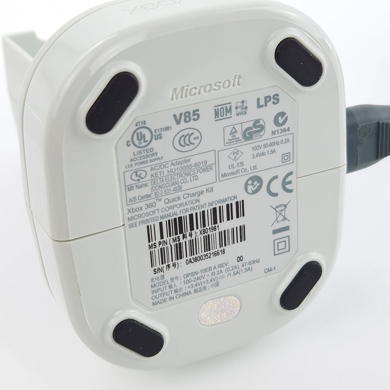 Xbox 360 Zubehör : Quick Charge Kit - Ladestation + 2 originale Akkus & Kabel