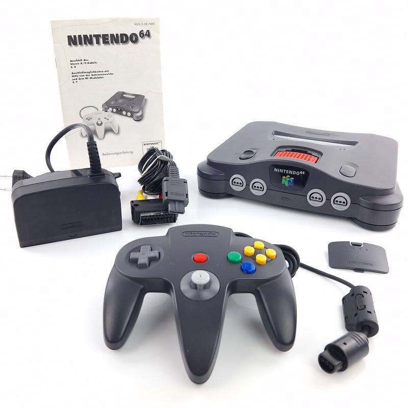 Nintendo 64 Konsolen SET : Konsole, Expansion Pack, Kabel, Controller - N64 PAL