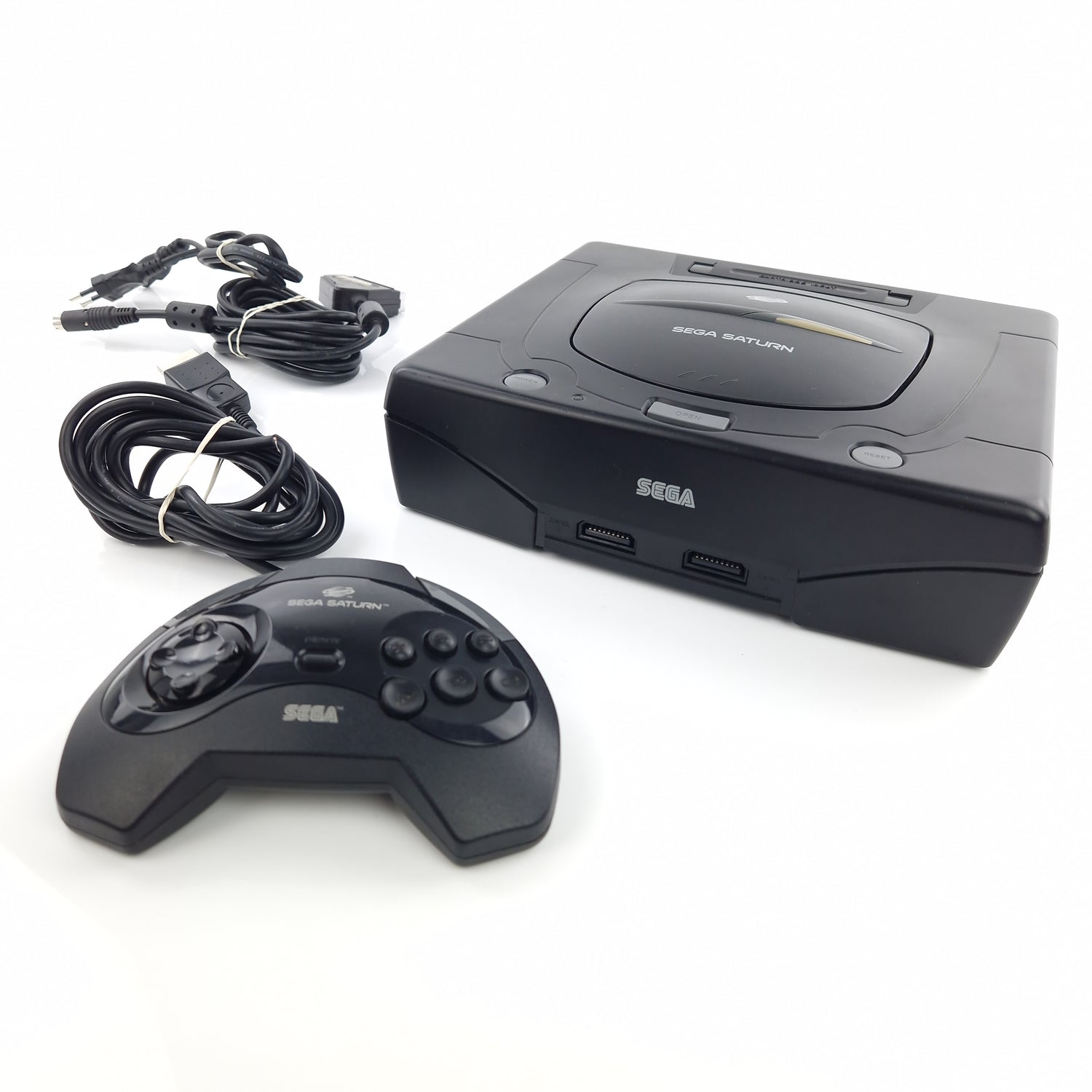 Sega Saturn Konsolen SET : Konsole, Controller, Anschlusskabel - PAL Console
