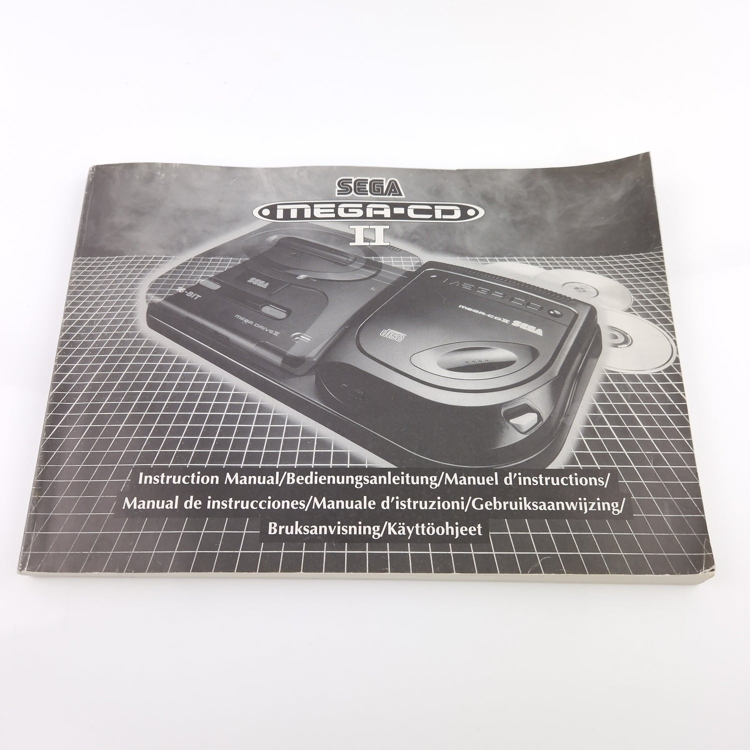 Sega Mega CD Konsole : Mega Drive II mit Mega CD Adapter, Controller, Kabel PAL