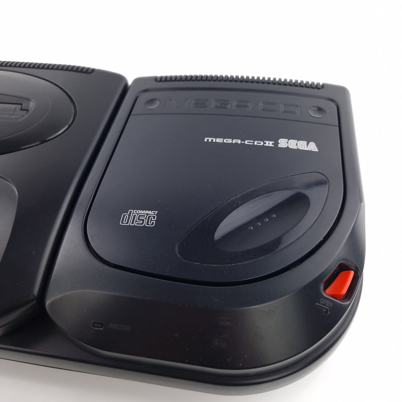 Sega Mega CD Konsole : Mega Drive II mit Mega CD Adapter, Controller, Kabel PAL