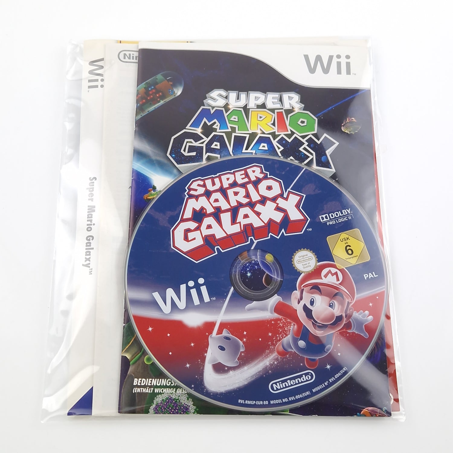 Nintendo Wii Spiel : Super Mario Galaxy - CD Anleitung Cover ohne OVP / Hülle