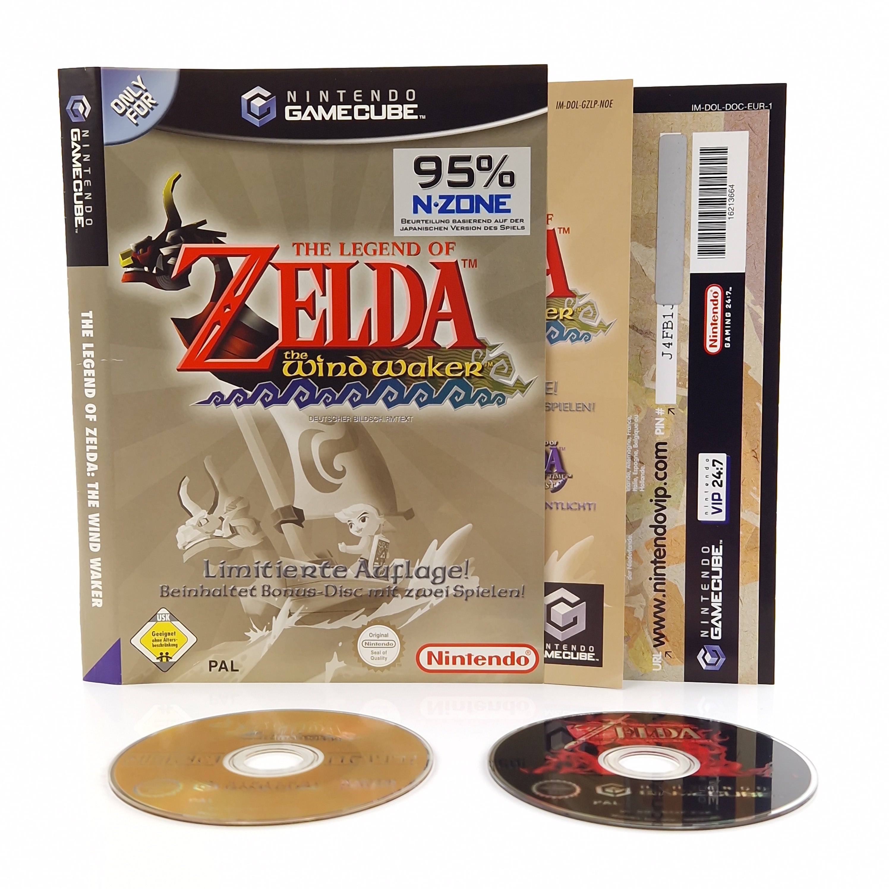 Nintendo Gamecube Spiel : The Legend of Zelda The Windwaker + Bonus Disk