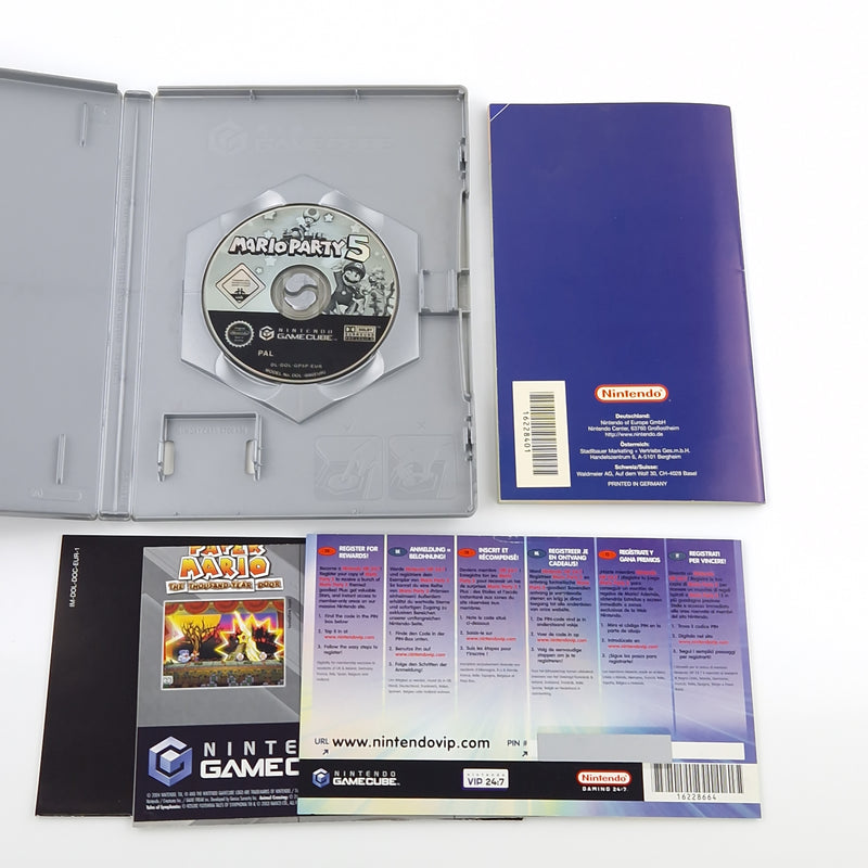 Nintendo Gamecube Spiel : Mario Party 5 - CD Anleitung OVP Platinum  / PAL GC
