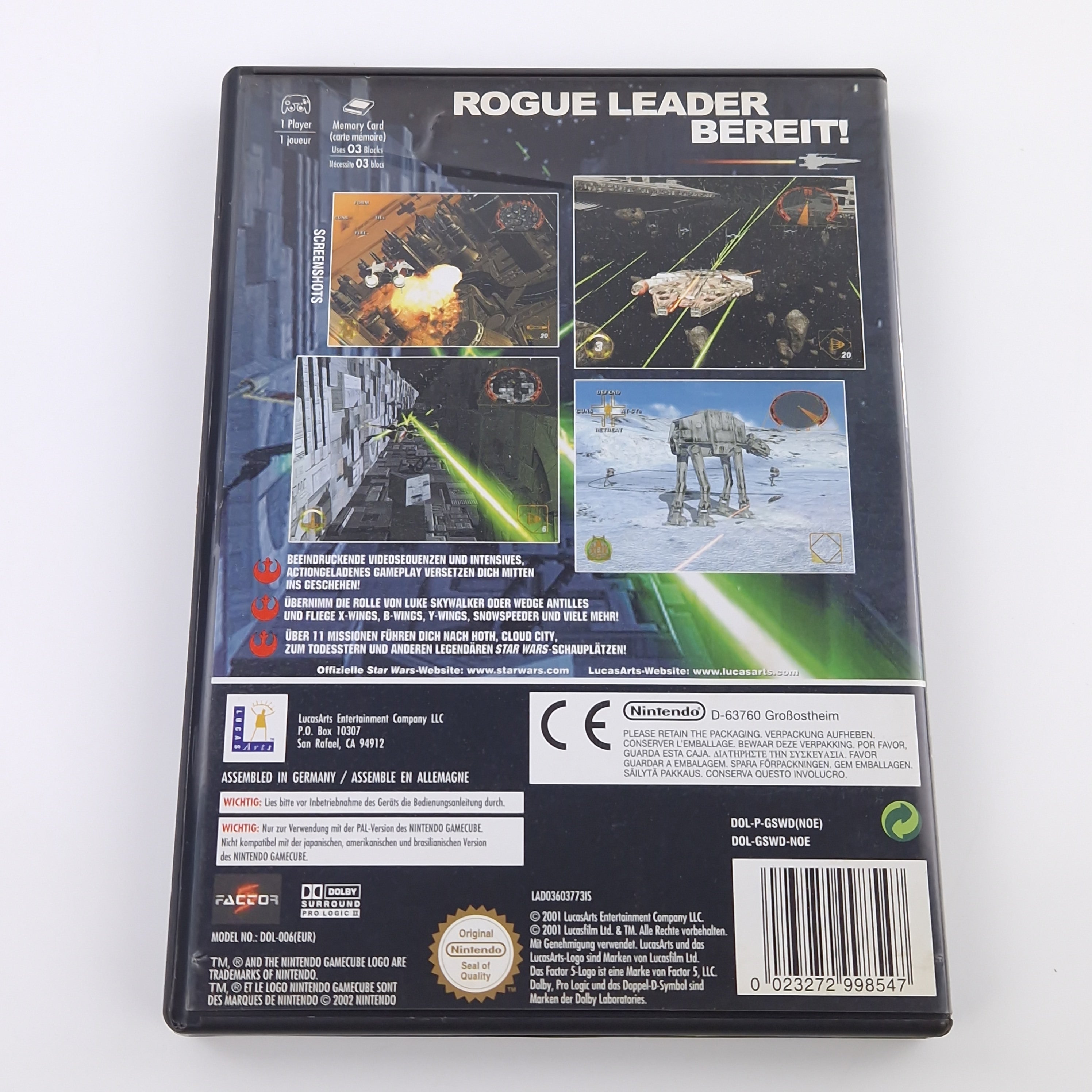 Nintendo Gamecube Spiel : Star Wars Rogue Leader - CD Anleitung OVP  / PAL GC
