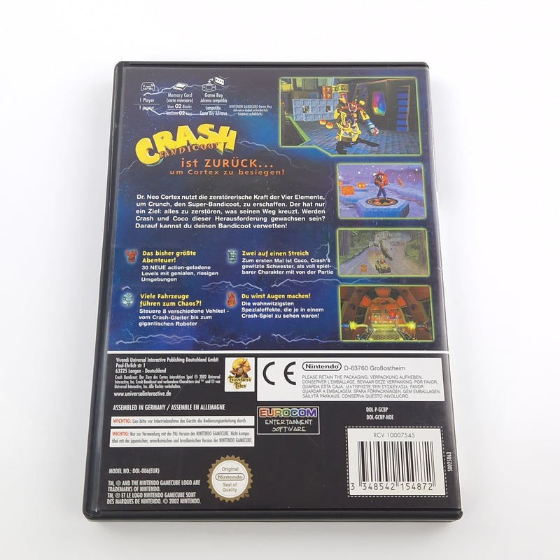 Nintendo Gamecube Spiel : Crash Bandicoot Der Zorn des Cortex - PAL GC