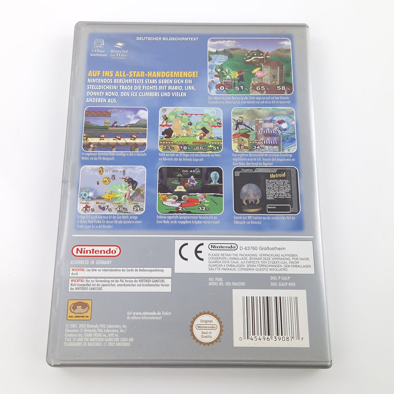 Nintendo Gamecube Spiel : Super Smash Bros. Melee - CD Disk Anleitung OVP / PAL