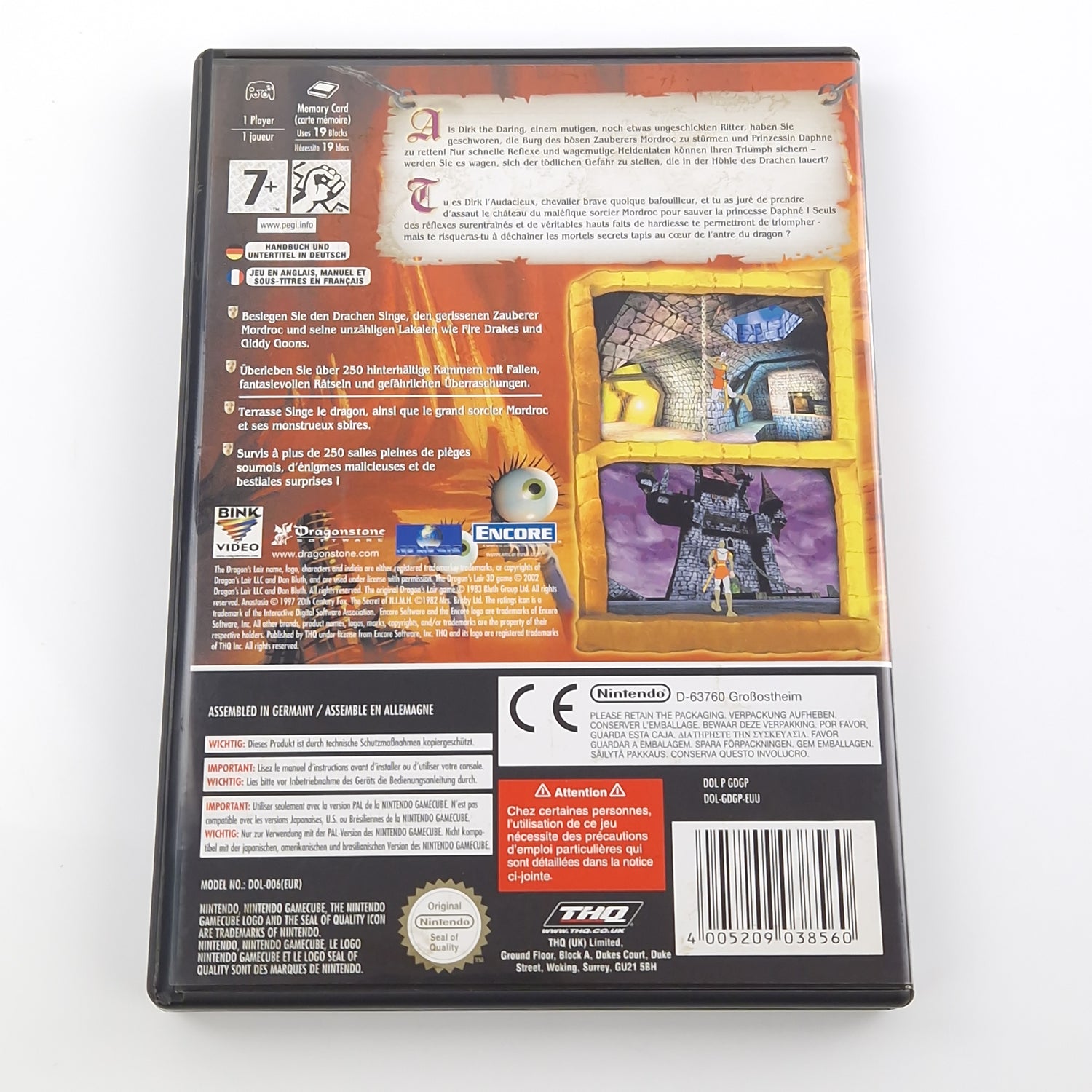 Nintendo Gamecube Spiel : Dragons Lair 3D Special Edition - CD Anleitung OVP
