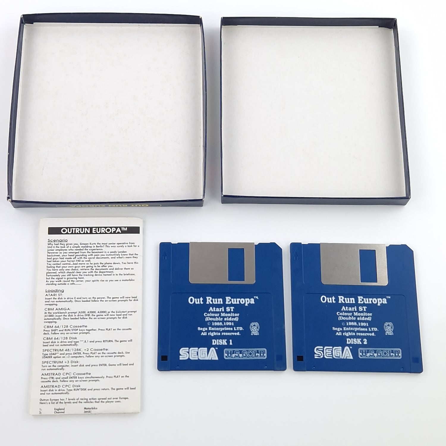 Atari ST STE Spiel : Out Run Europa - Diskette Anleitung OVP / Commodore Amiga
