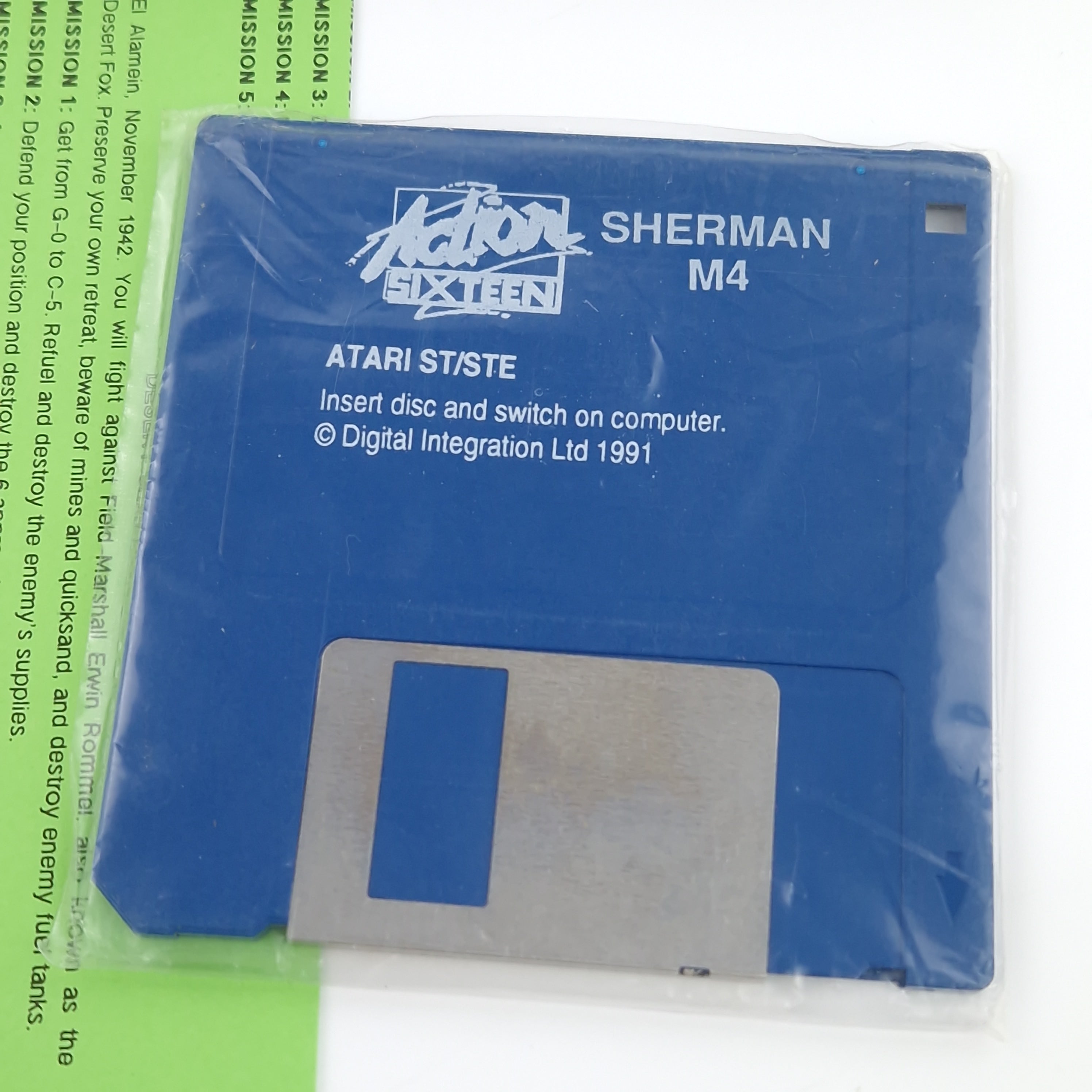 Atari ST STE Spiel : Sherman M4 - Diskette OVP Anleitung