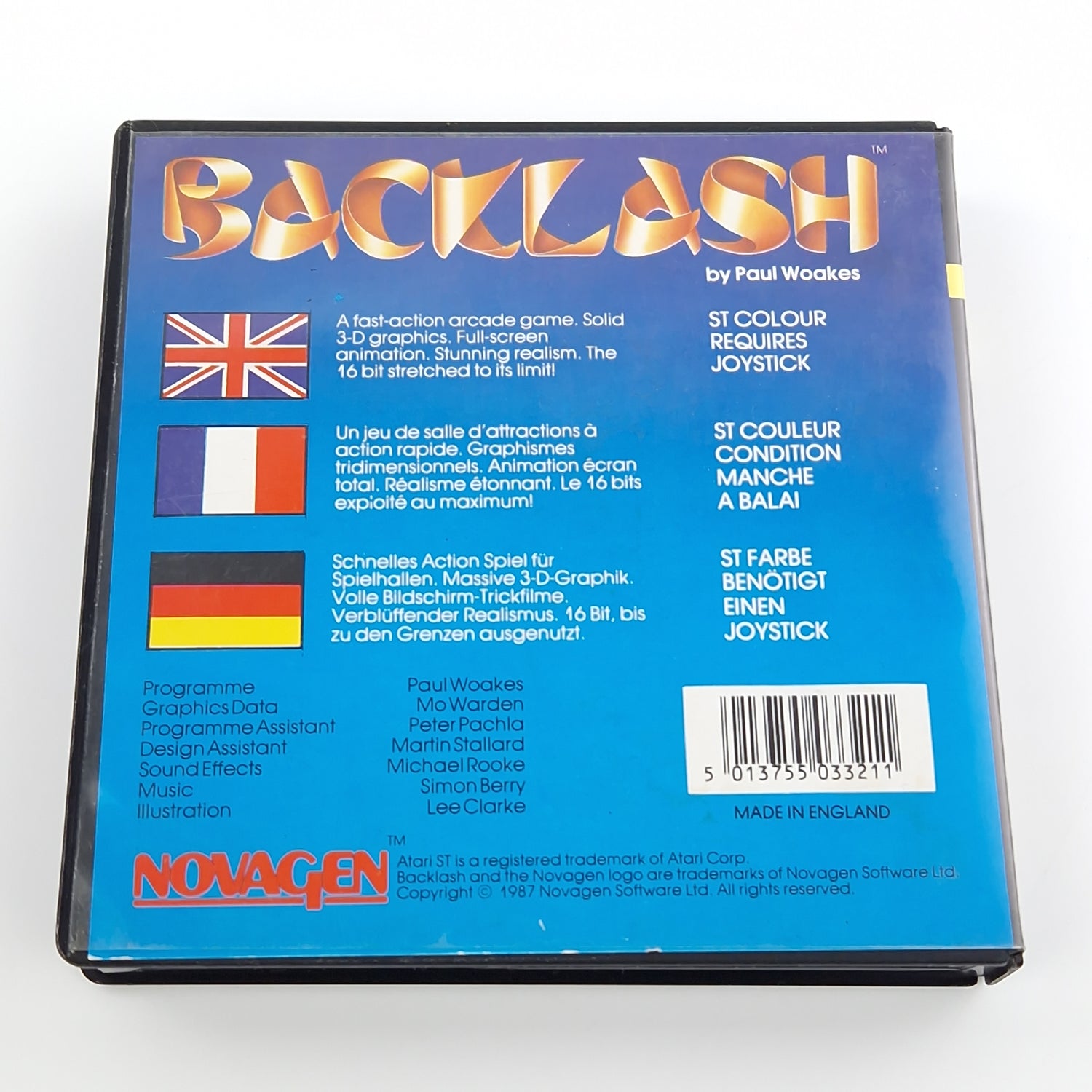 Atari ST STE Spiel : Backlash - Diskette OVP Anleitung - Commodore Amiga