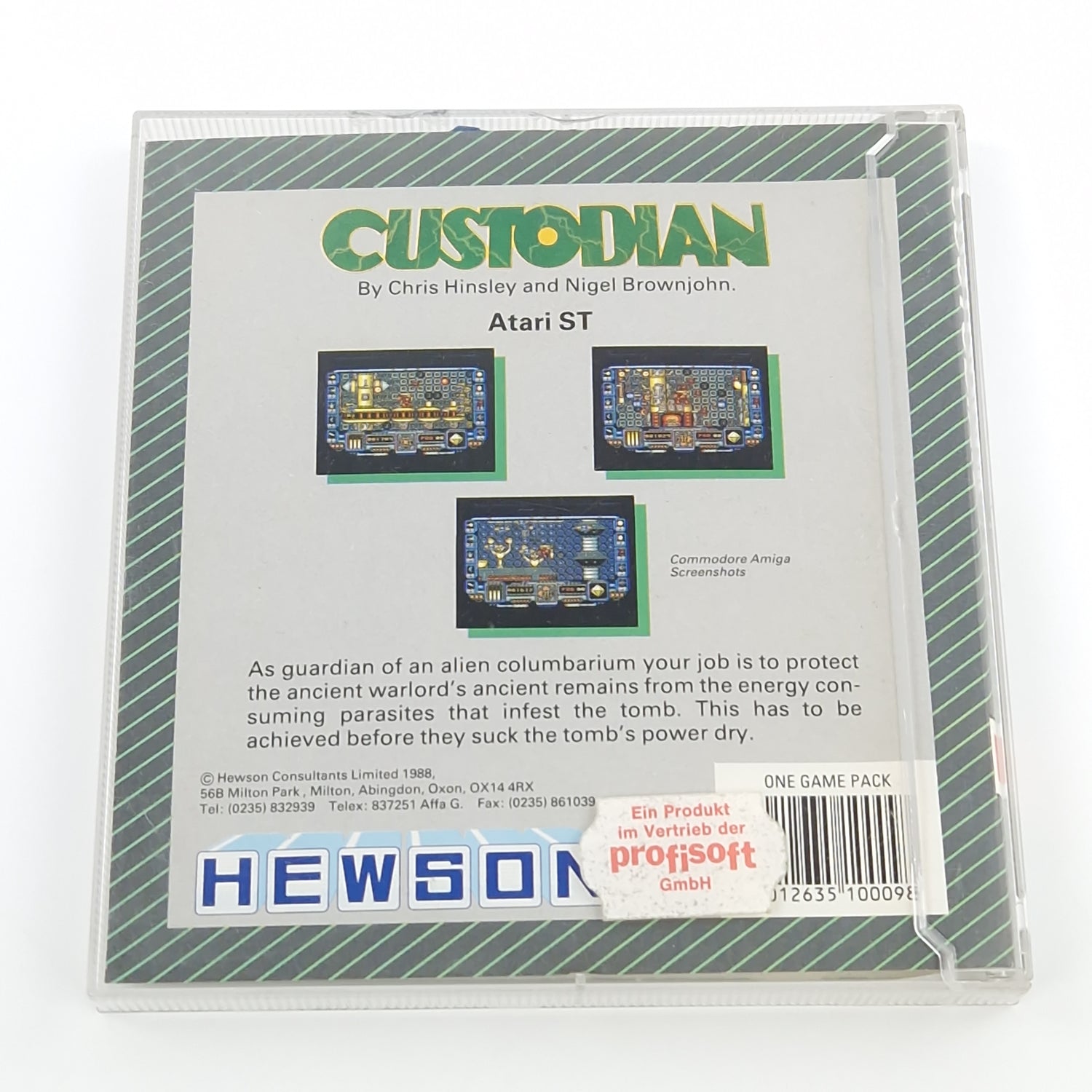 Atari ST STE Spiel : Custodian - Diskette OVP Anleitung - Commodore Amiga
