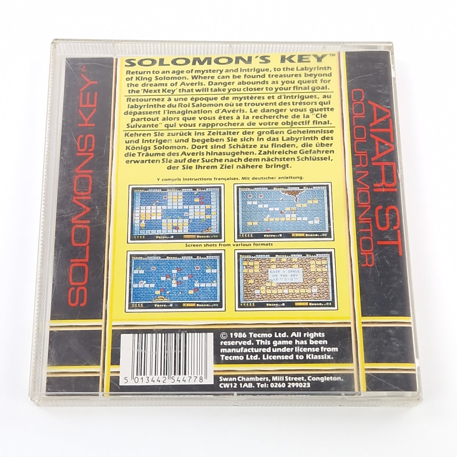 Atari ST STE Spiel : Solomons Key - Diskette OVP ohne Anleitung / Klassix