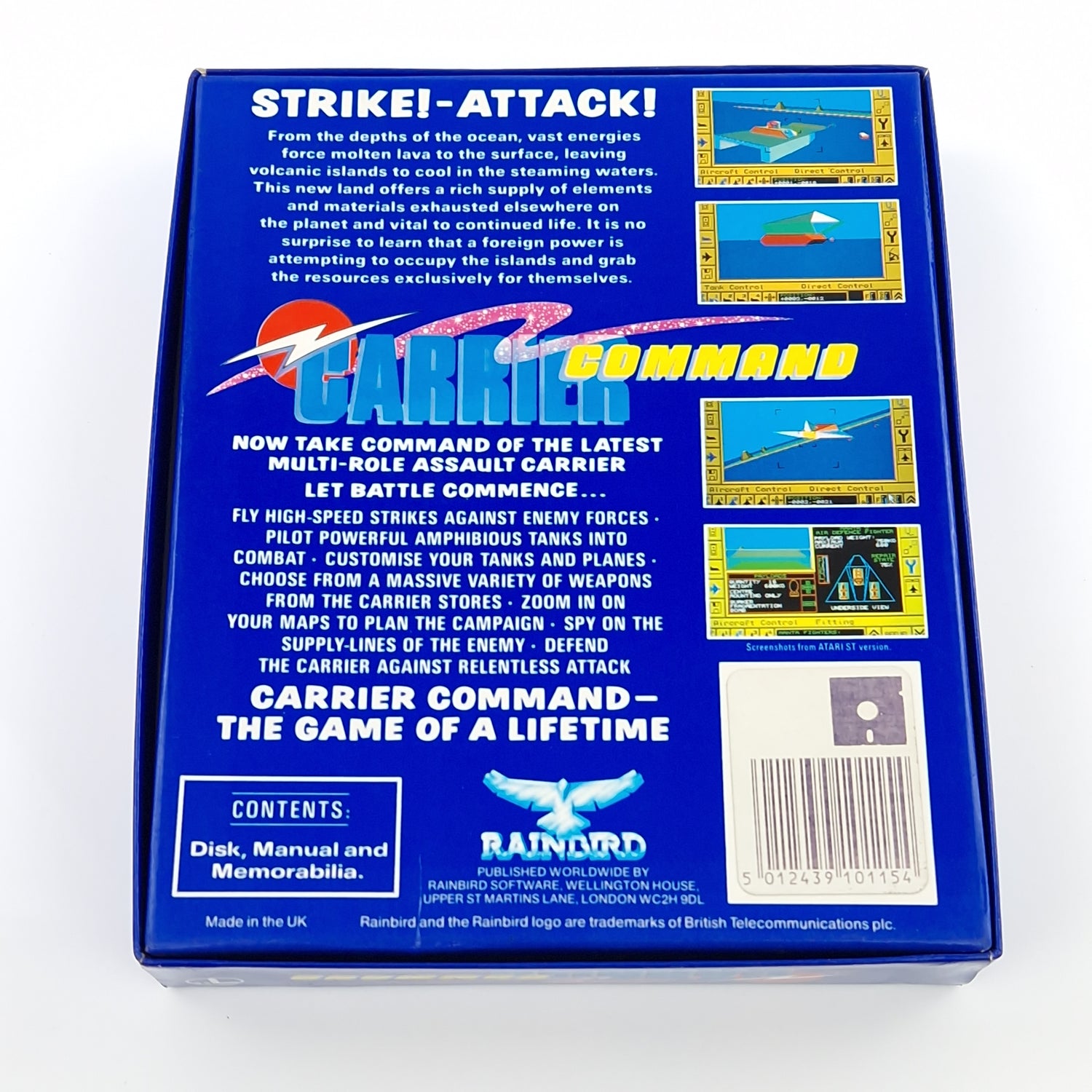 Atari ST STE Spiel : Carrier Command - Diskette Anleitung OVP Big Box