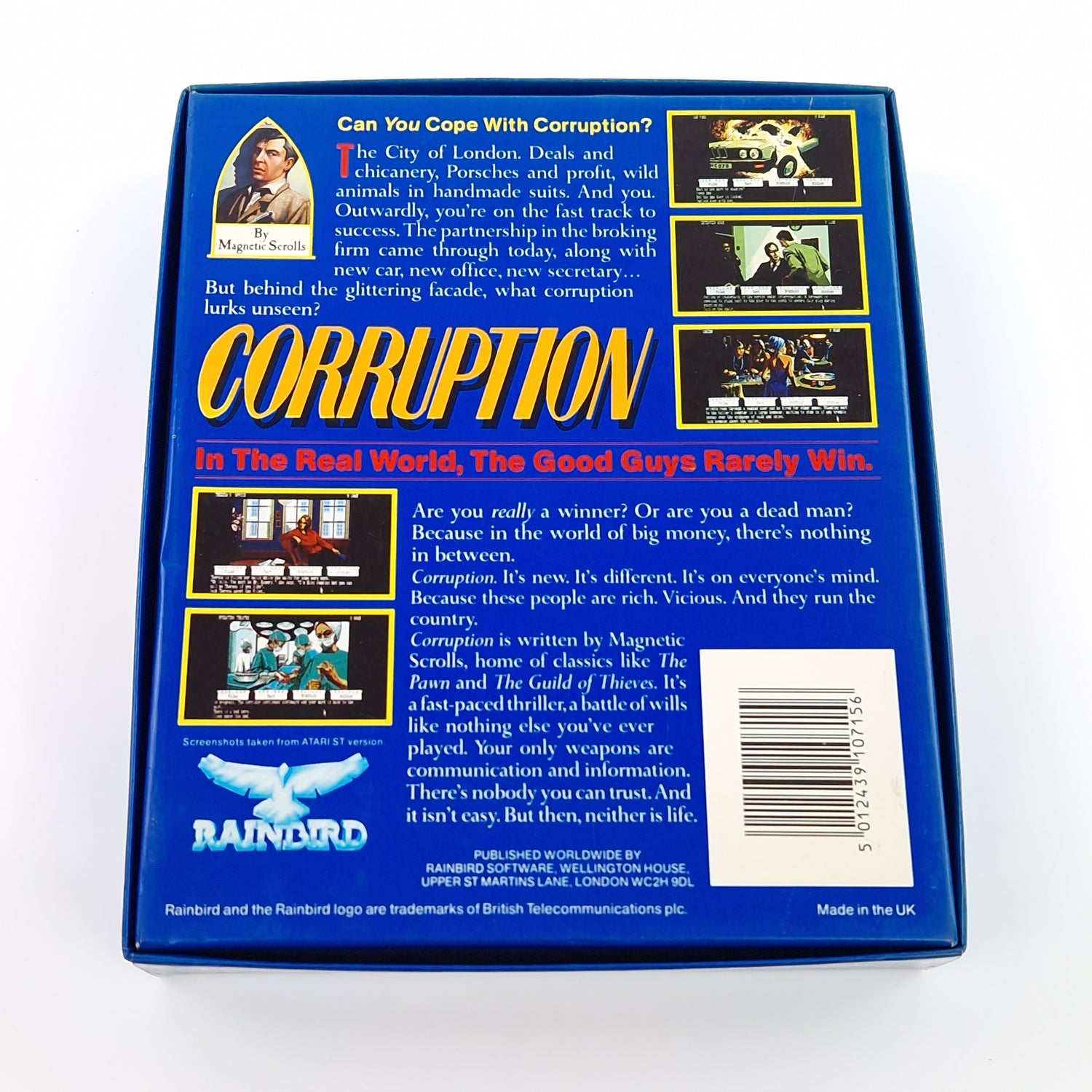 Atari ST STE Spiel : Corruption - Diskette OVP Anleitung Kasette / Rainbird