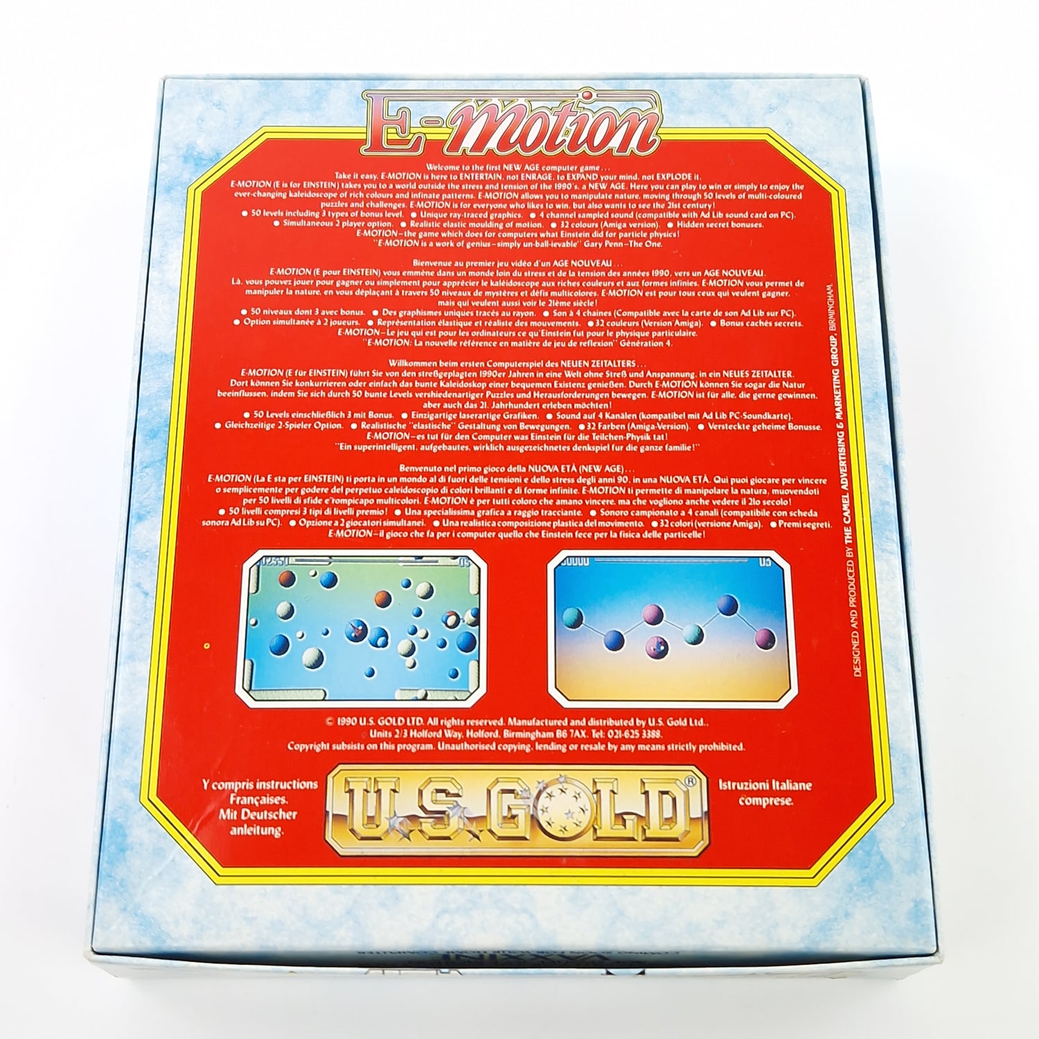 Atari ST STE Spiel : E-Motion - Diskette OVP Anleitung / US Gold