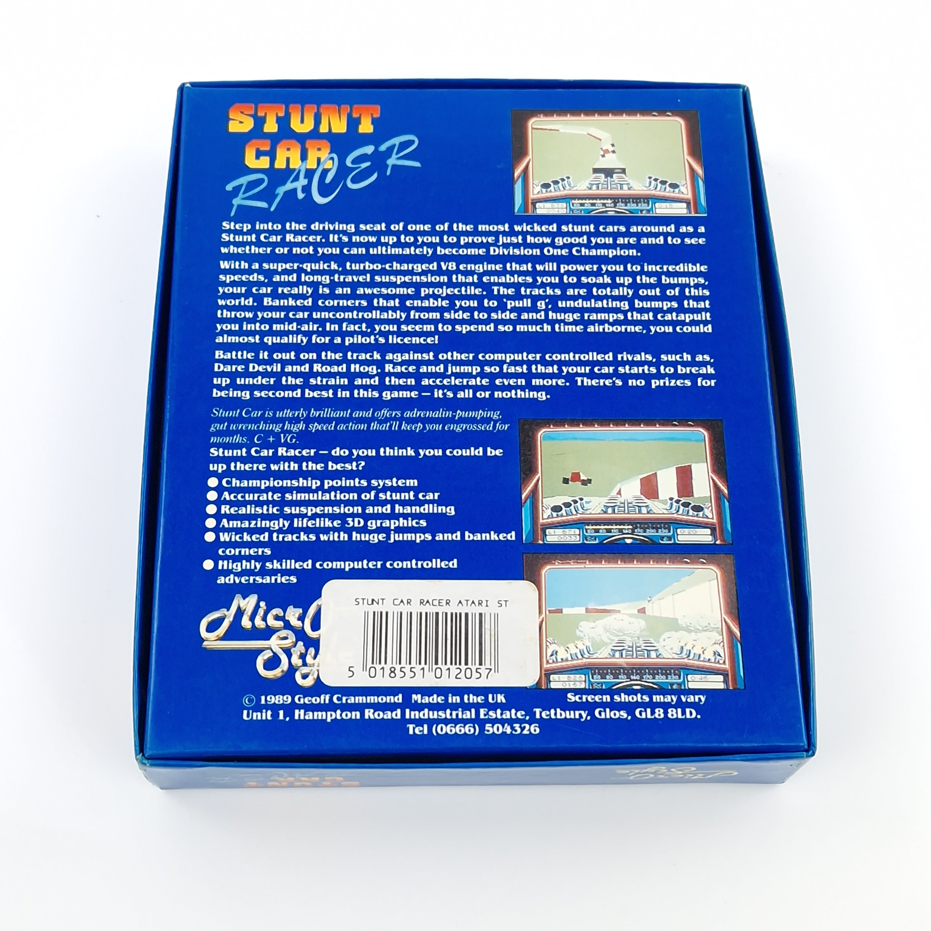 Atari ST STE Spiel : Stunt Car Racer - Diskette OVP Anleitung / Micro Style