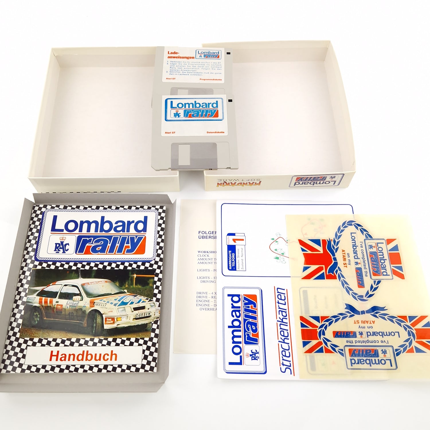 Atari ST STE Spiel : Lombard Rally - Diskette OVP Anleitung / Mandarin Software