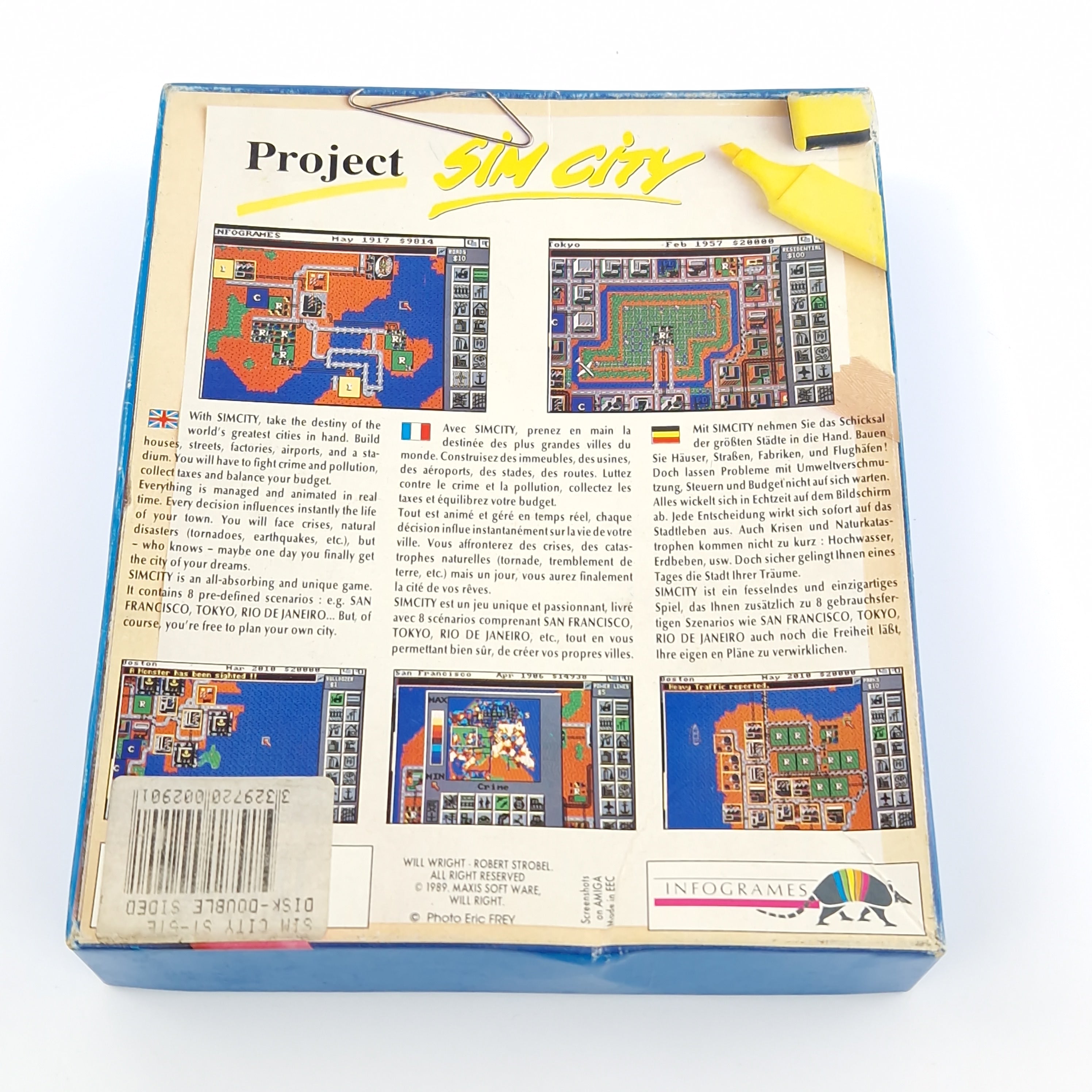 Atari ST STE Spiel : Sim City - Diskette OVP Anleitung / Infogrames