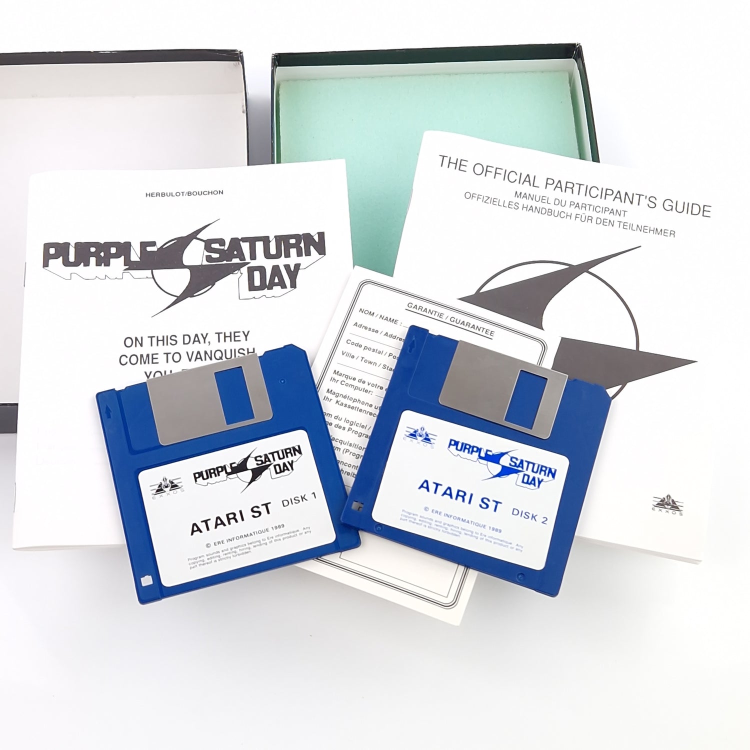 Atari ST STE Spiel : Purple Saturn Day - Diskette OVP Anleitung / EXXOS