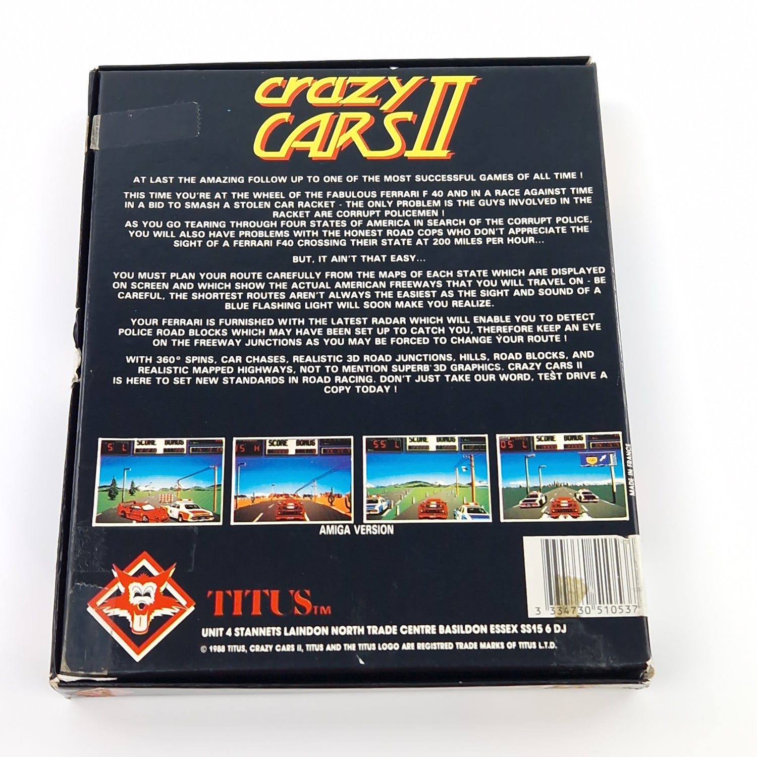 Atari ST STE Spiel : Crazy Cars II - Diskette OVP Anleitung / TITUS
