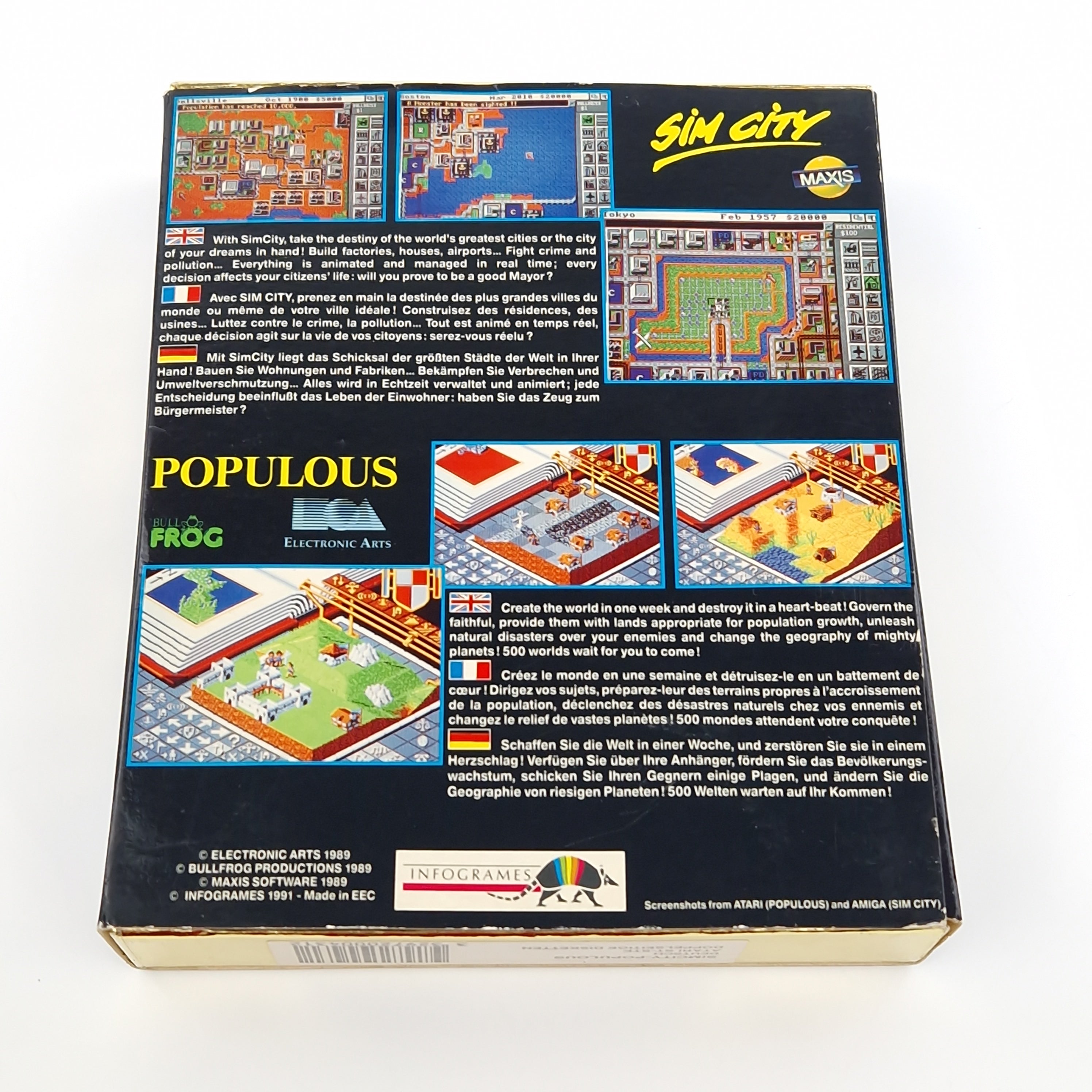 Atari ST STE Spiel : Sim CIty Populous - Diskette OVP Anleitung / Infogrames