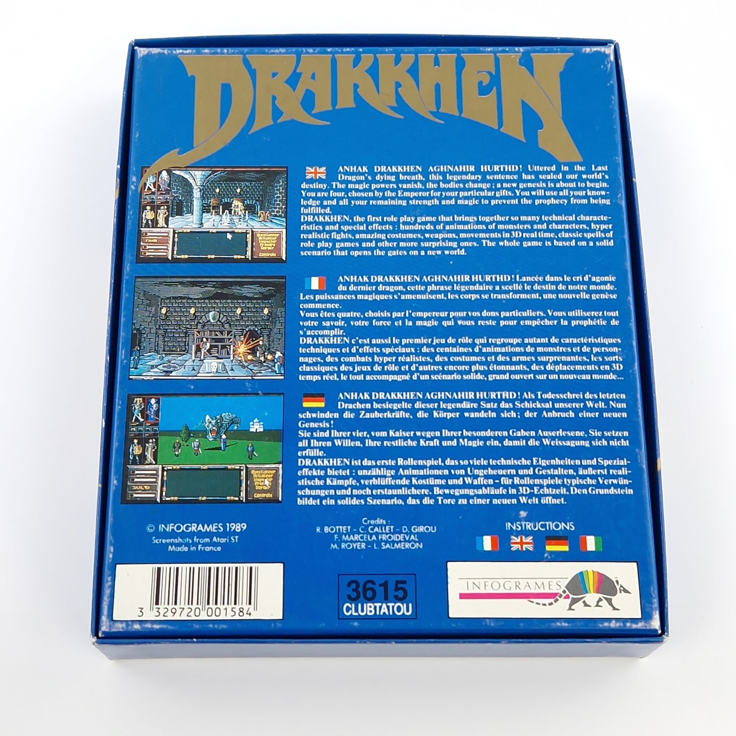 Atari ST STE Spiel : Drakkhen - Diskette Anleitung OVP / Infogrames