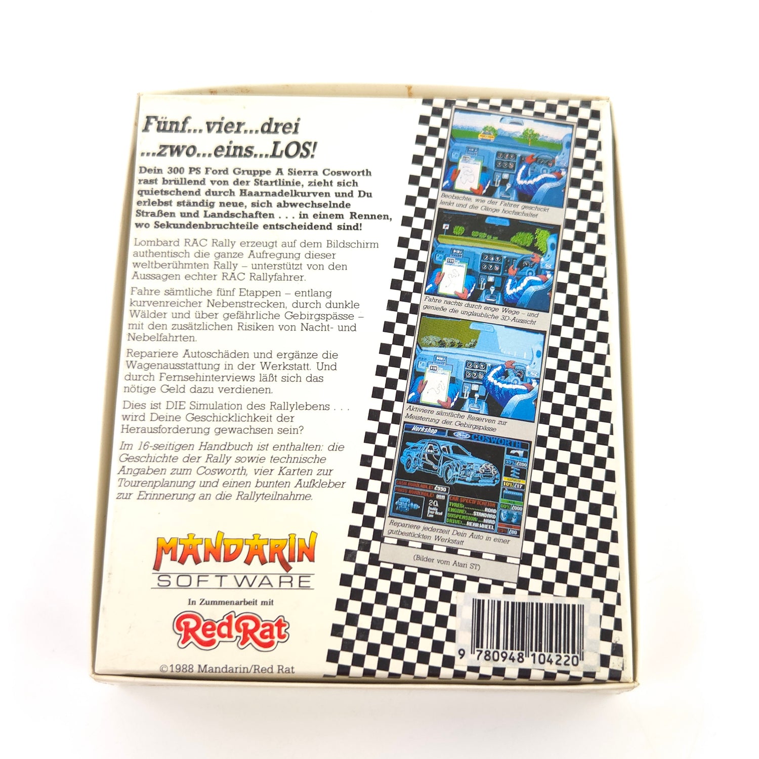 Atari ST STE Spiel : Lombard Rally - Diskette Anleitung OVP / Mandarin 02