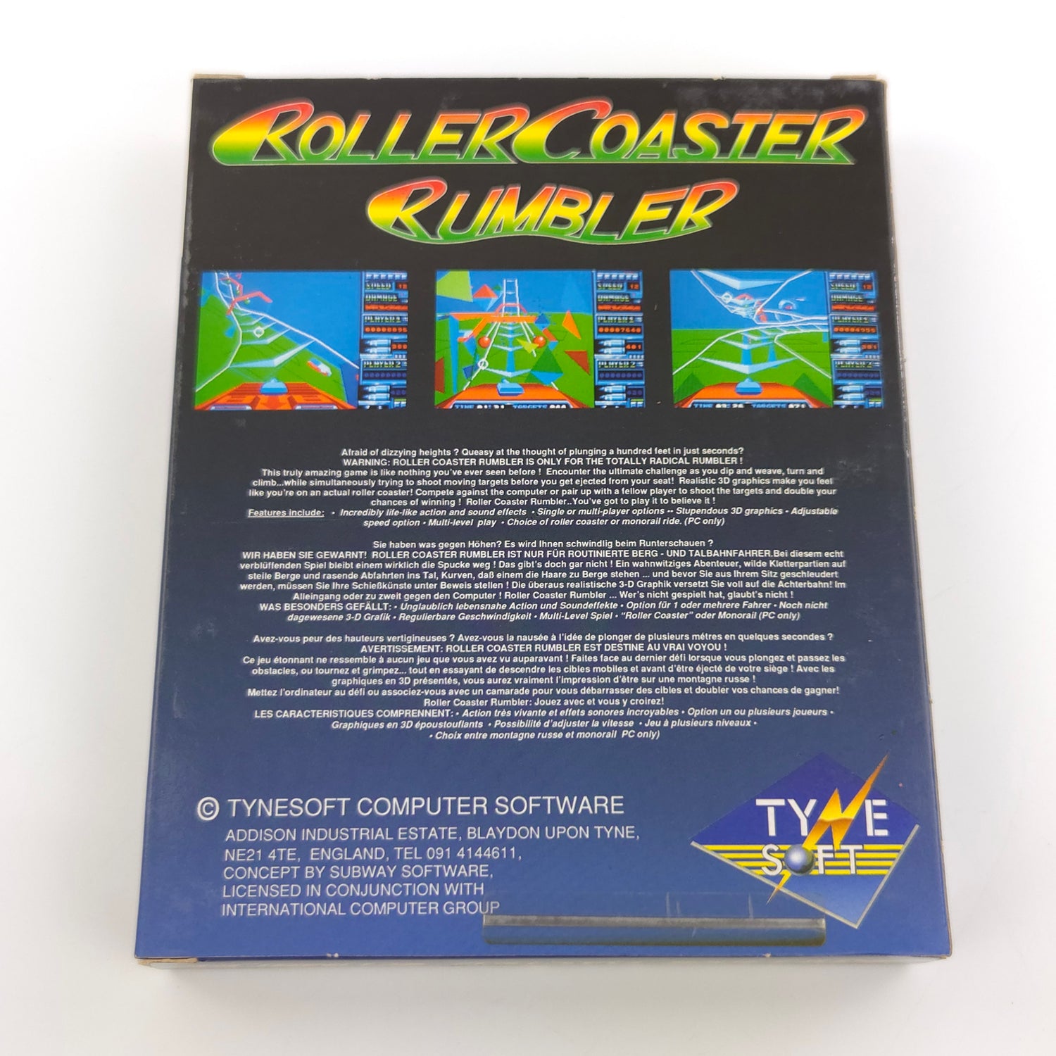 Atari ST STE Spiel : Roller Coaster Rumbler - Diskette OVP Anleitung Kasette