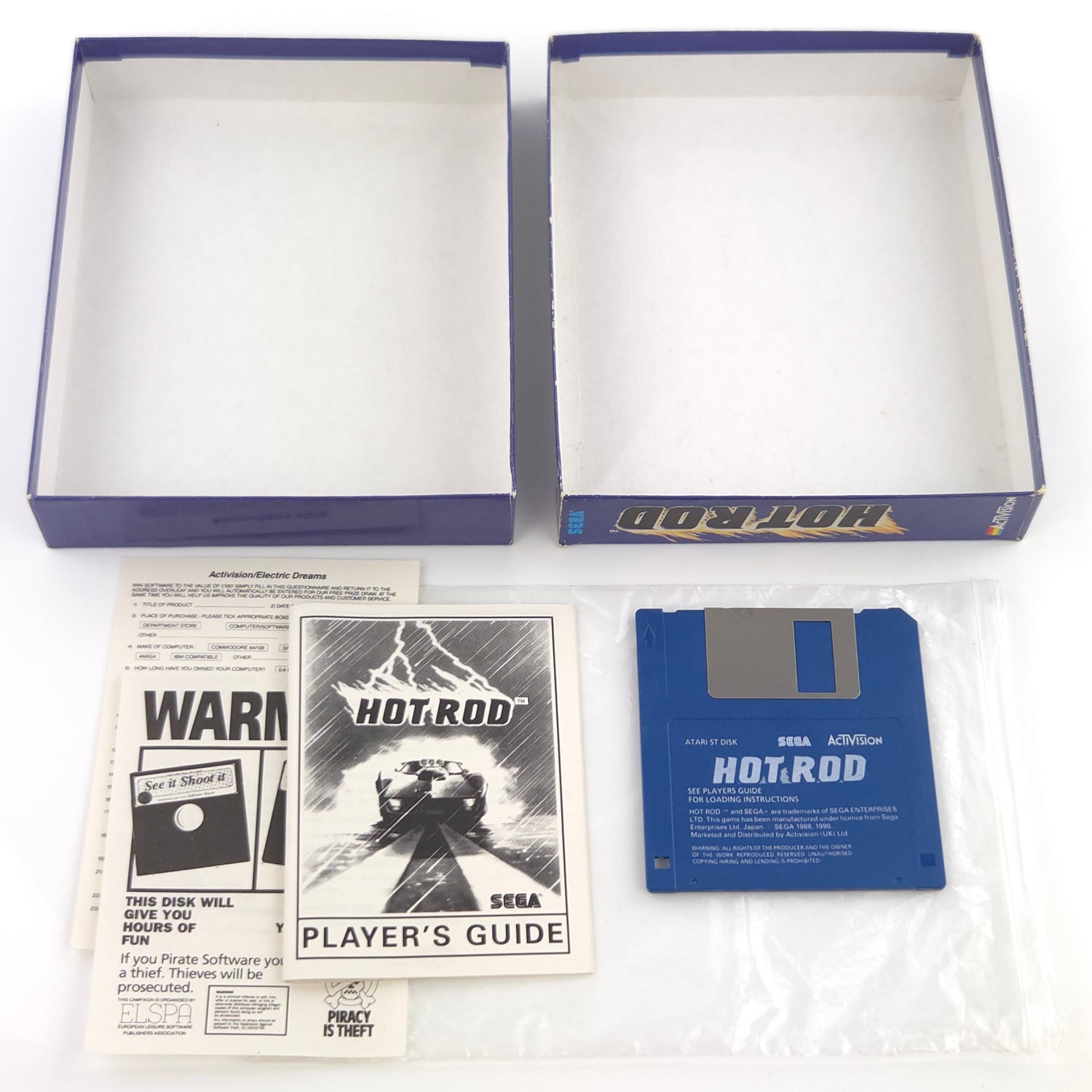 Atari ST STE Spiel : Hot Rod - Diskette Anleitung OVP / Activision