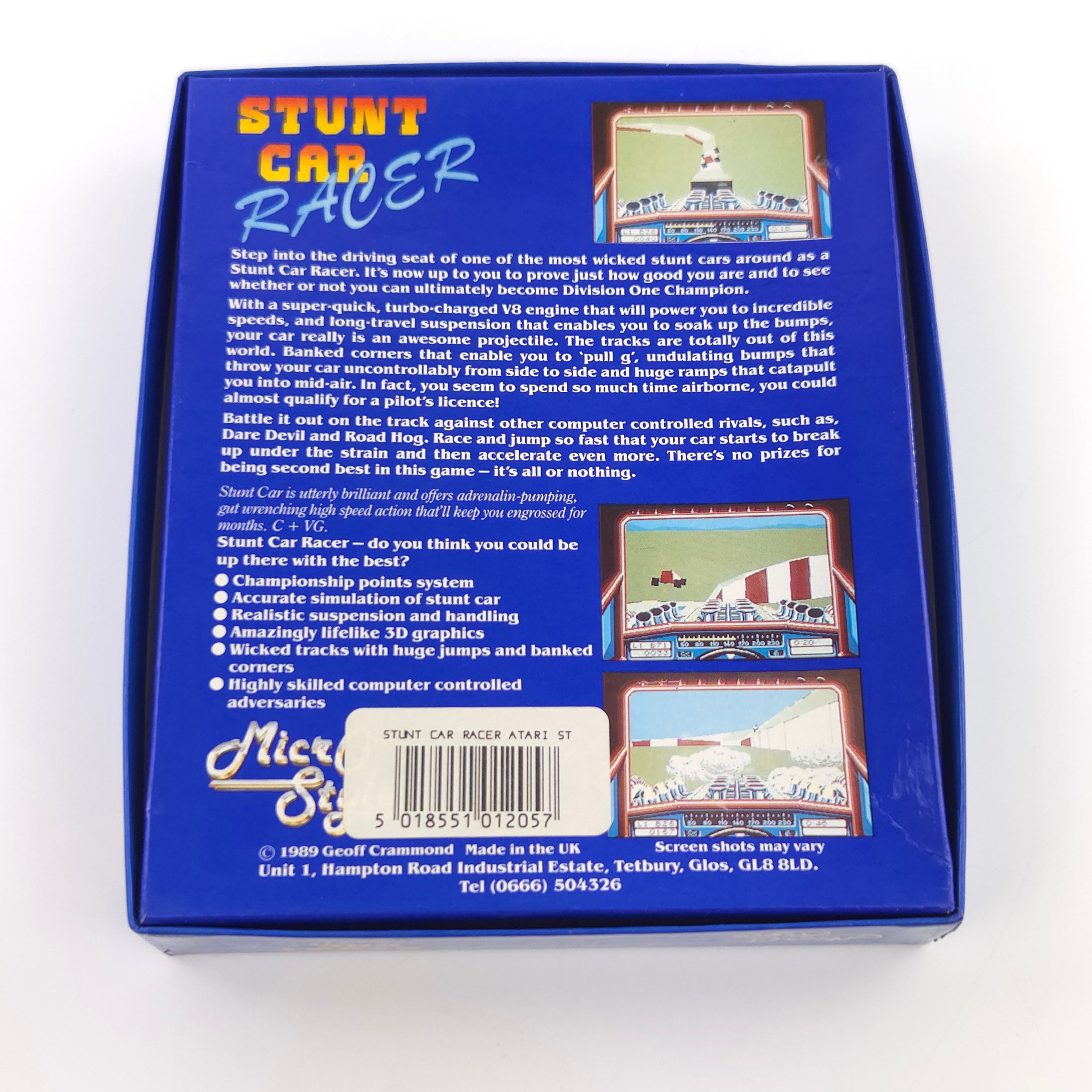 Atari ST STE Spiel : Stunt Car Racer - Diskette Anleitung OVP / 02